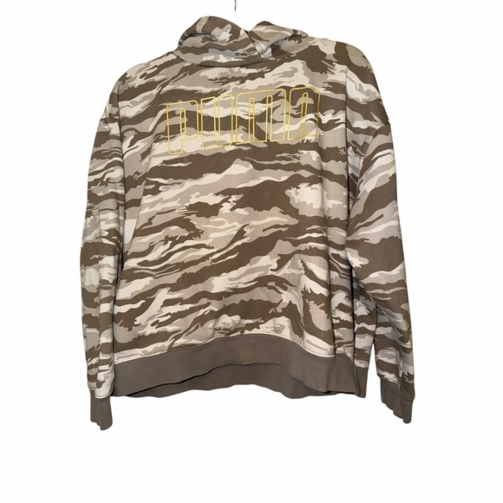 Puma Women's Camouflage Hoodie in Tan, Cream & Brown